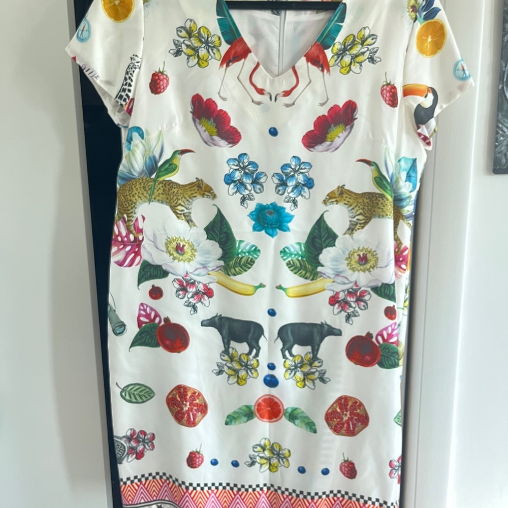 Colorful Vilagallo Silk Dress